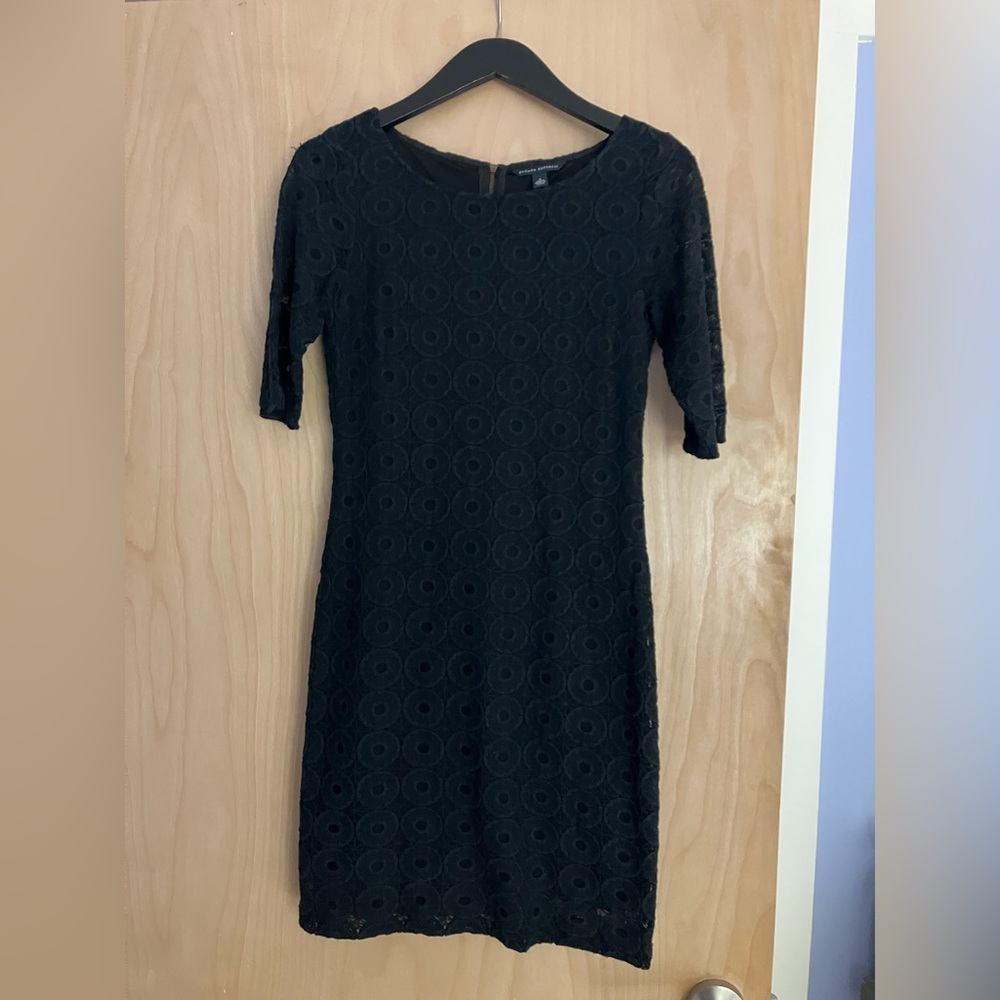 Banana Republic Dark Blue 3/4 Sleeve Dress